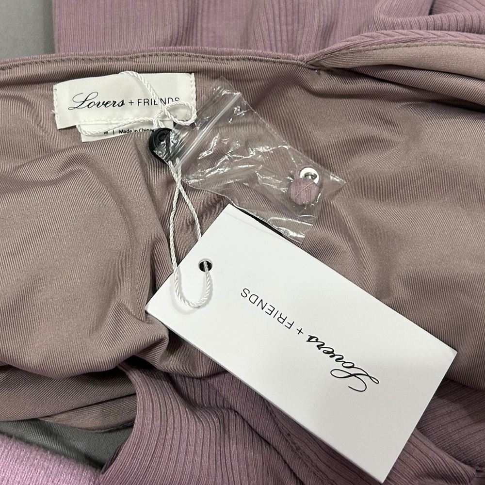 Lovers And Friends Mauve Purple Turtleneck Open Back Sheath Dress Size M NWT - Picture 6 of 8